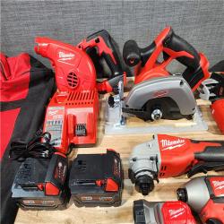 HOUSTON LOCATION - AS-IS Milwaukee 18-Volt Lithium-Ion Cordless (9-Tool) Combo Kit