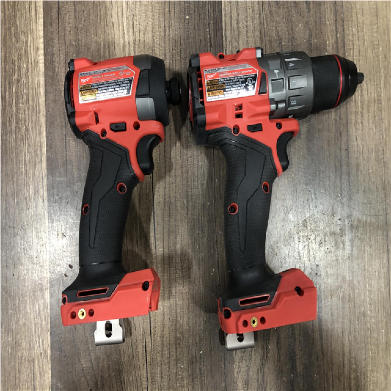 AS-IS Milwaukee FUEL 18V Lithium-Ion Brushless Cordless Hammer Drill and Impact Driver Combo Kit