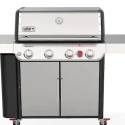 DALLAS LOCATION - WEBER Genesis S-435 4-Burner Propane Gas Grill in Stainless Steel with Side Burner
