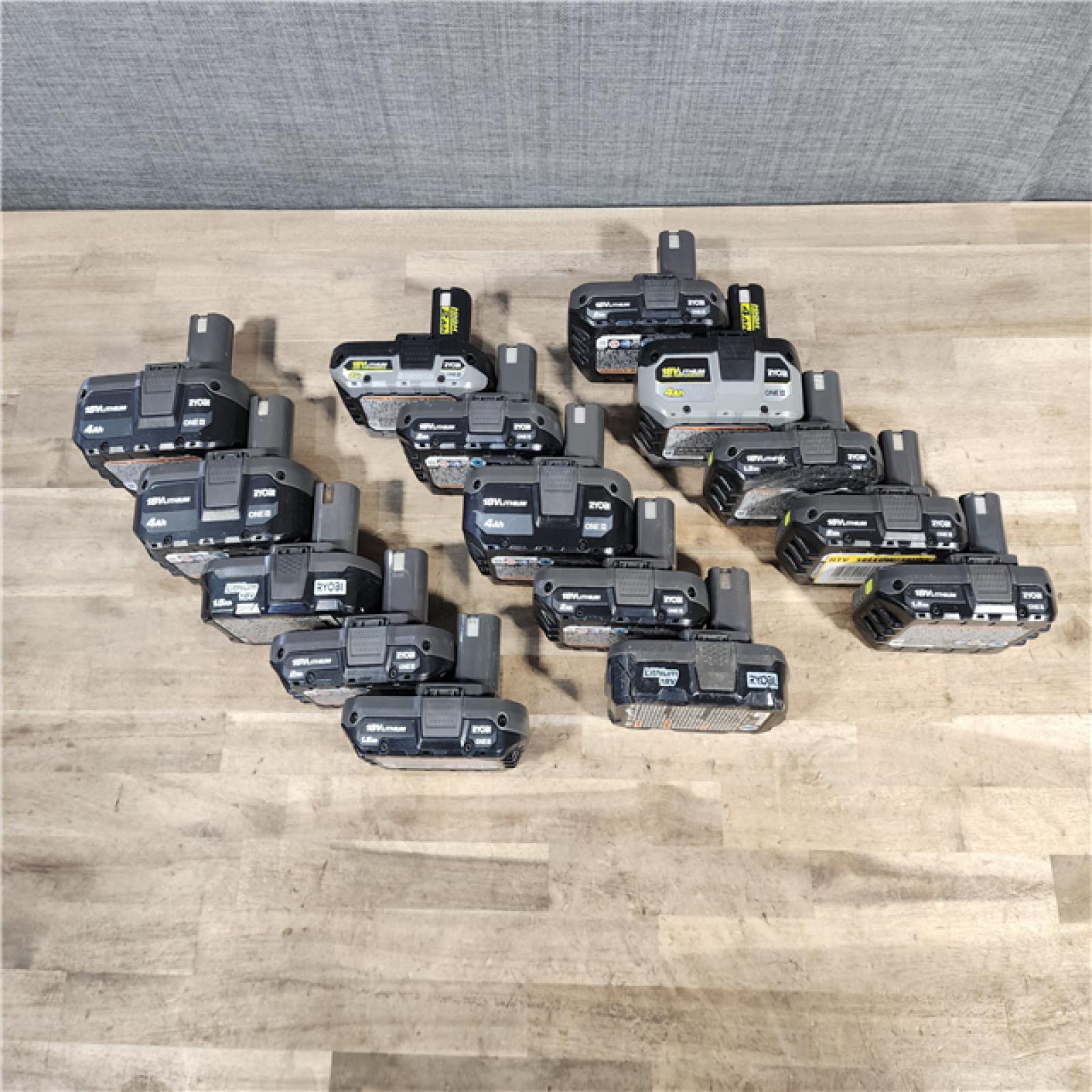 HOUSTON LOCATION - AS-IS RYOBI BATTERY PACK QTY - 15