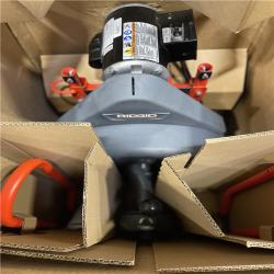 DALLAS LOCATION - RIDGID K-750 Drum Machine Drain Cleaner with C-100 Autofeed 100 ft. x 3/4 in. Cable and 3/4 in. Tool Set