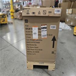 DALLAS LOCATION - AS-IS HUSKY Tool Storage Heavy Duty 84 in. W x 24 in. D Matte Blue Mobile Workbench Cabinet