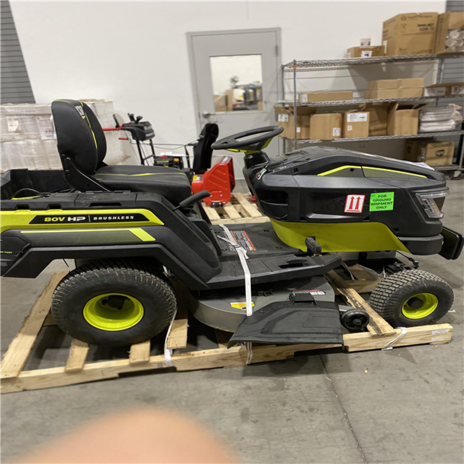 Dallas Location - As-Is RYOBI 80V HP Brushless 42 in.Riding Lawn
