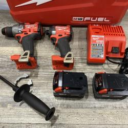 AS-IS Milwaukee FUEL 18V Lithium-Ion Brushless Cordless Hammer Drill and Impact Driver Combo Kit