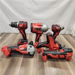 AS-IS- Milwaukee M18 18-Volt Lithium-Ion Cordless 9-Tool Combo Kit with 2-Batteries  Charger and Tool Bag