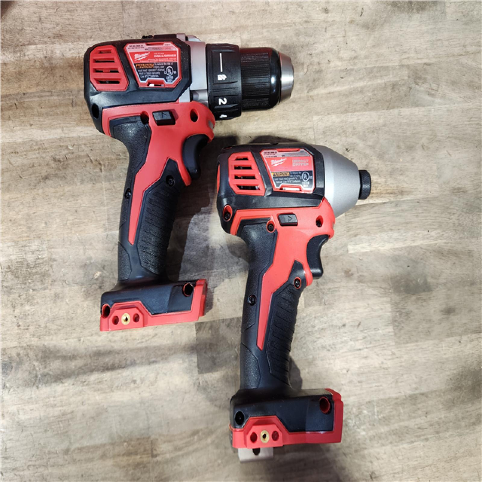 HOUSTON LOCATION - AS-IS Milwaukee 18V Cordless Brushed 2-Tool Drill/Driver and Impact Driver Kit