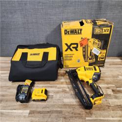 HOUSTON LOCATION - AS-IS DEWALT 20V MAX XR 16-Gauge Electric Cordless Angled Finishing Nailer Kit
