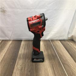 AS-IS Milwaukee FUEL 12V Li-Ion Brushless Cordless Stubby 3/8 in. Impact Wrench Kit