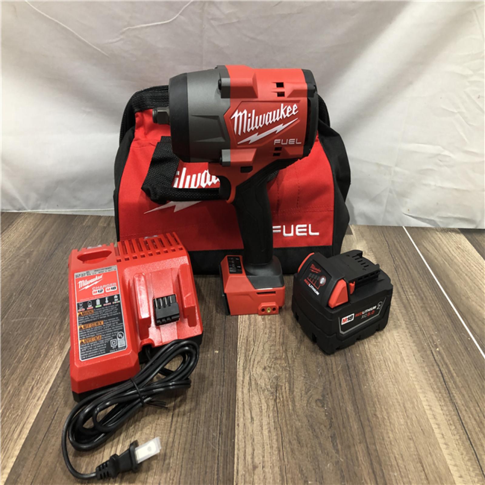 AS-IS Milwaukee  FUEL 18V Lithium-Ion Brushless Cordless 1/2 in. Impact Wrench w/Friction Ring Kit