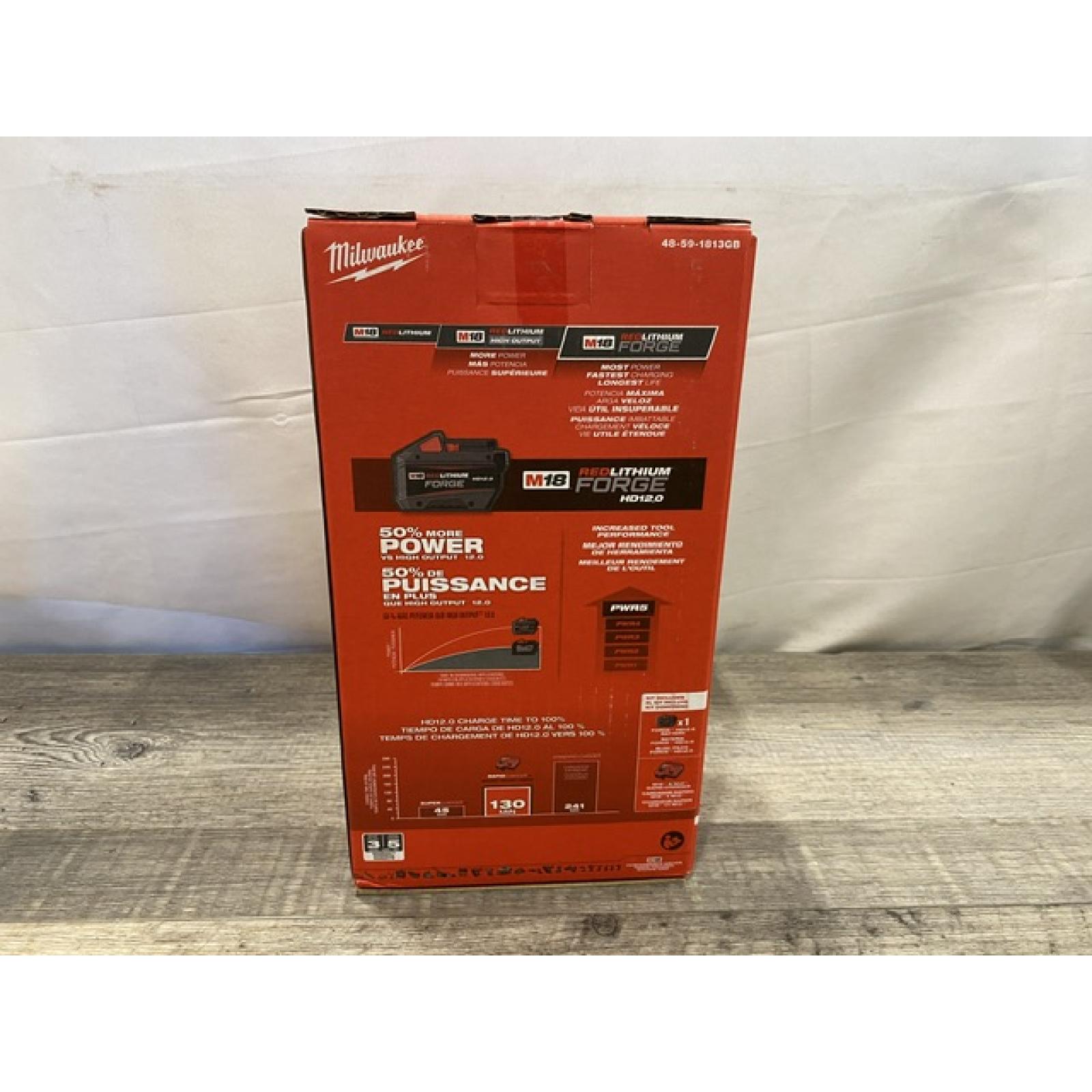 NEW - Milwaukee 18-Volt Lithium-Ion REDLITHIUM FORGE Starter Kit with 12. 0Ah Battery and Charger