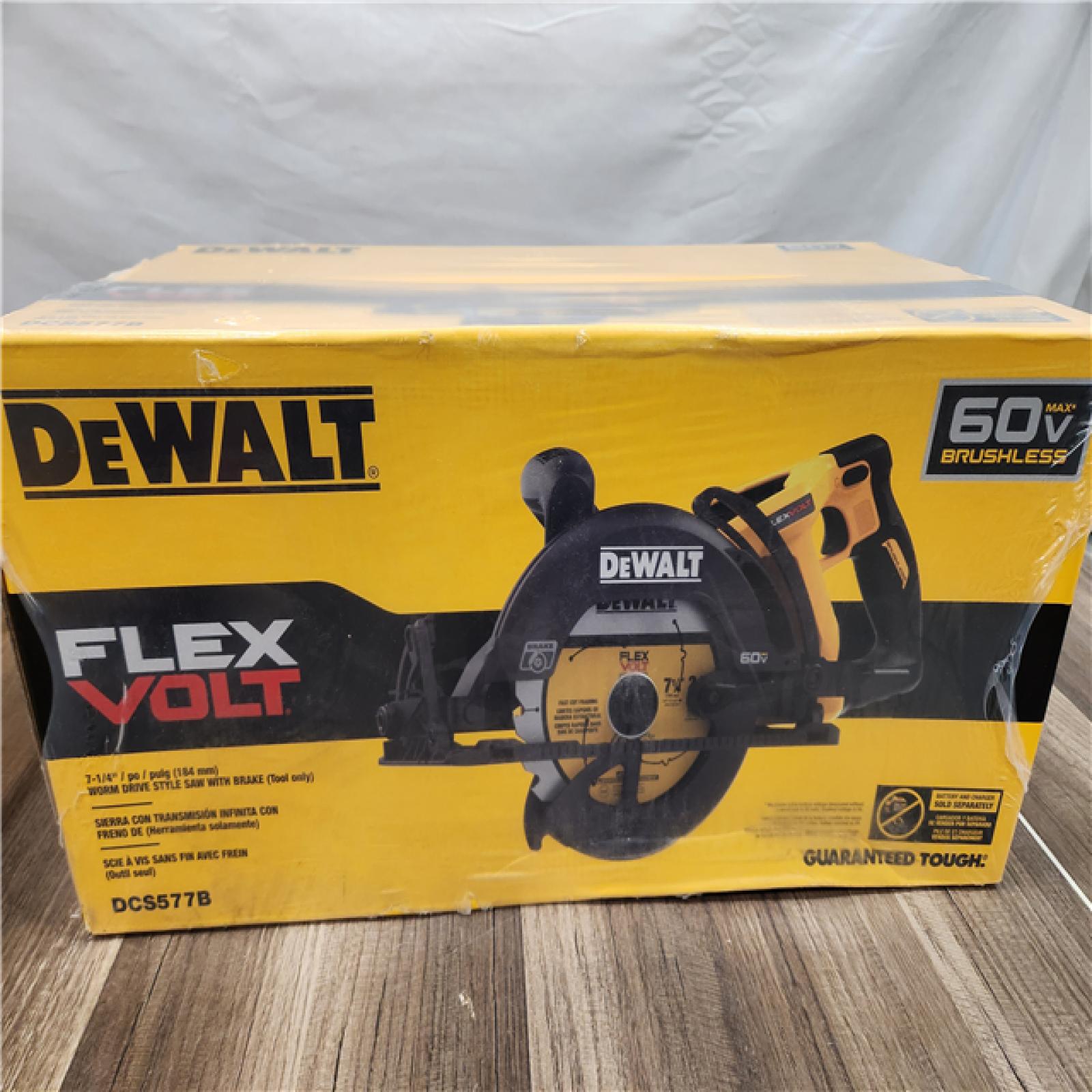 NEW! DEWALT FLEXVOLT 60V MAX Cordless Brushless 7-1/4 in. Wormdrive Style Circular Saw (Tool Only)