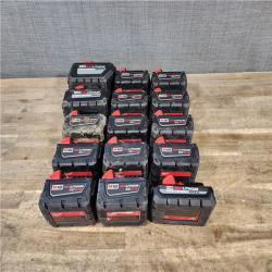 HOUSTON LOCATION - AS-IS MILWAUKEE BATTERY PACK QTY - 15