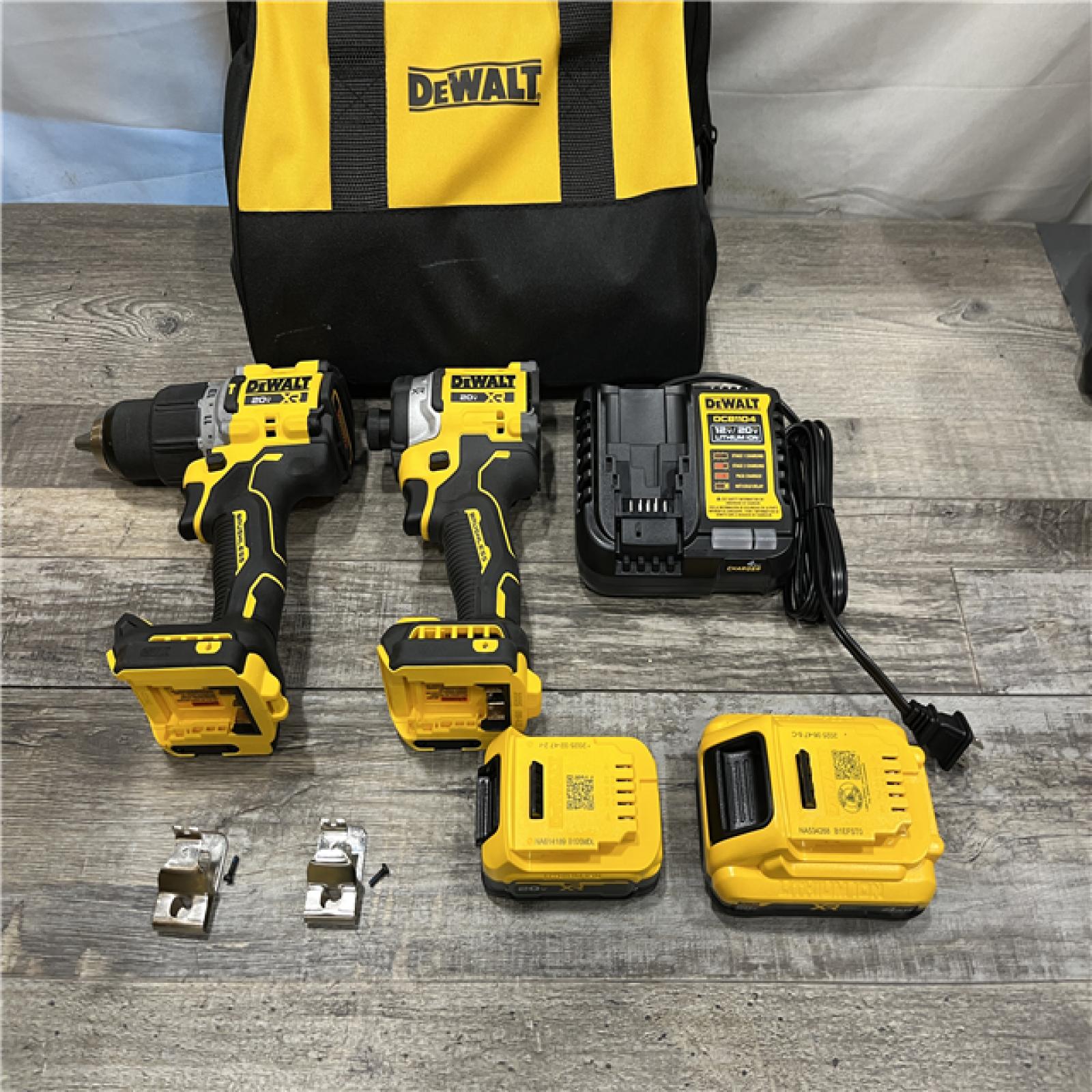 AS-IS DEWALT 20V XR Lithium-Ion Cordless 2-Tool Combo Kit