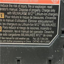 AS-IS Milwaukee 12V Lithium-Ion XC High Output 5.0 Ah Battery Pack (2-Pack) Starter Kit with Charger