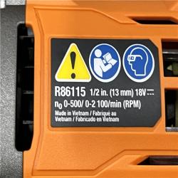 AS-IS RIDGID 18V Brushless Cordless 1/2 in. Hammer Drill/Driver Kit