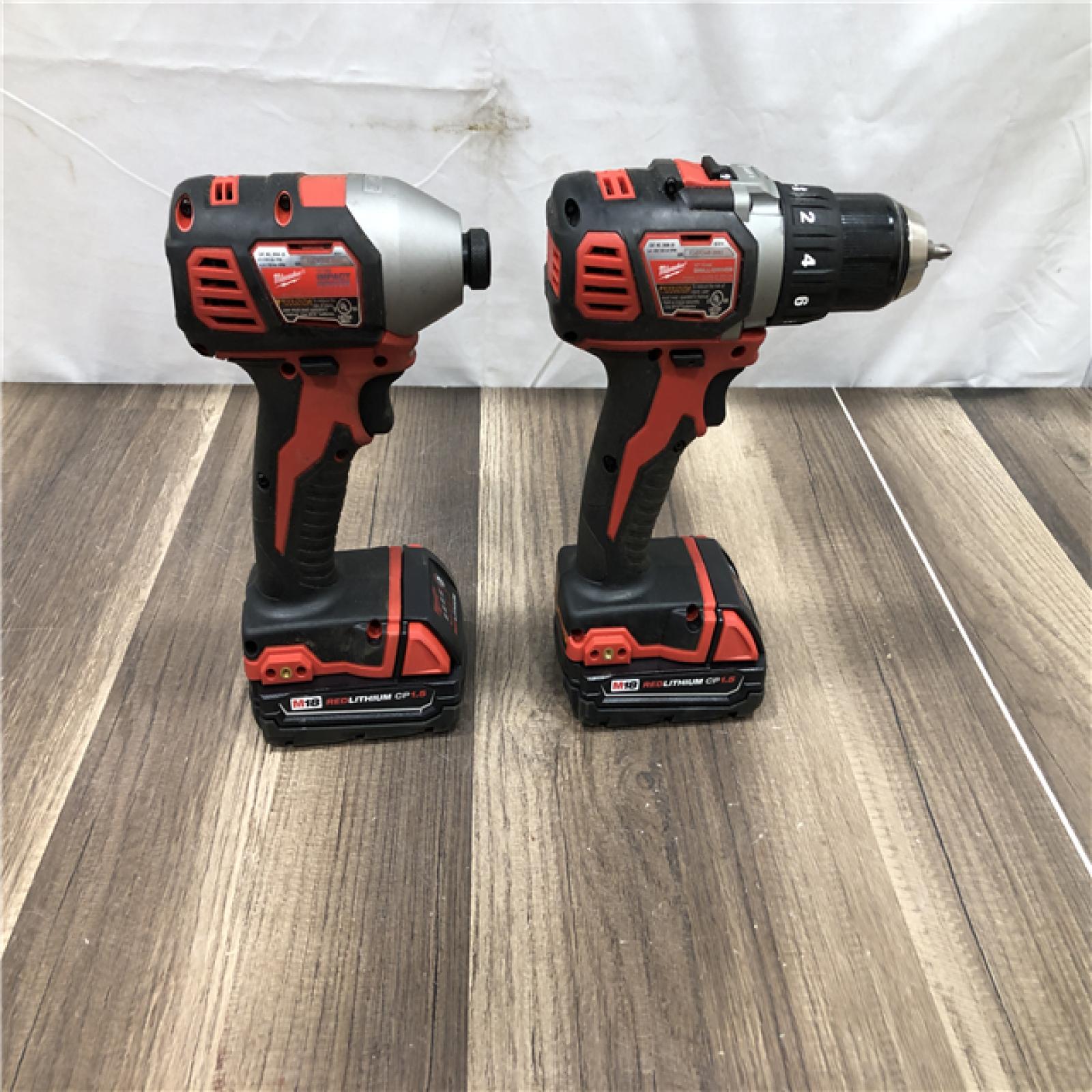 AS-IS Milwaukee 18V Lithium-Ion Cordless Drill Driver/Impact Driver Combo Kit