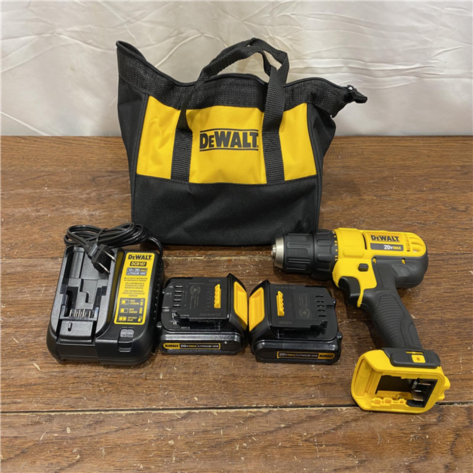 AS-IS 20V MAX Cordless 1/2 in. Drill/Driver, (2) 20V 1.3Ah Batteries, Charger and Bag
