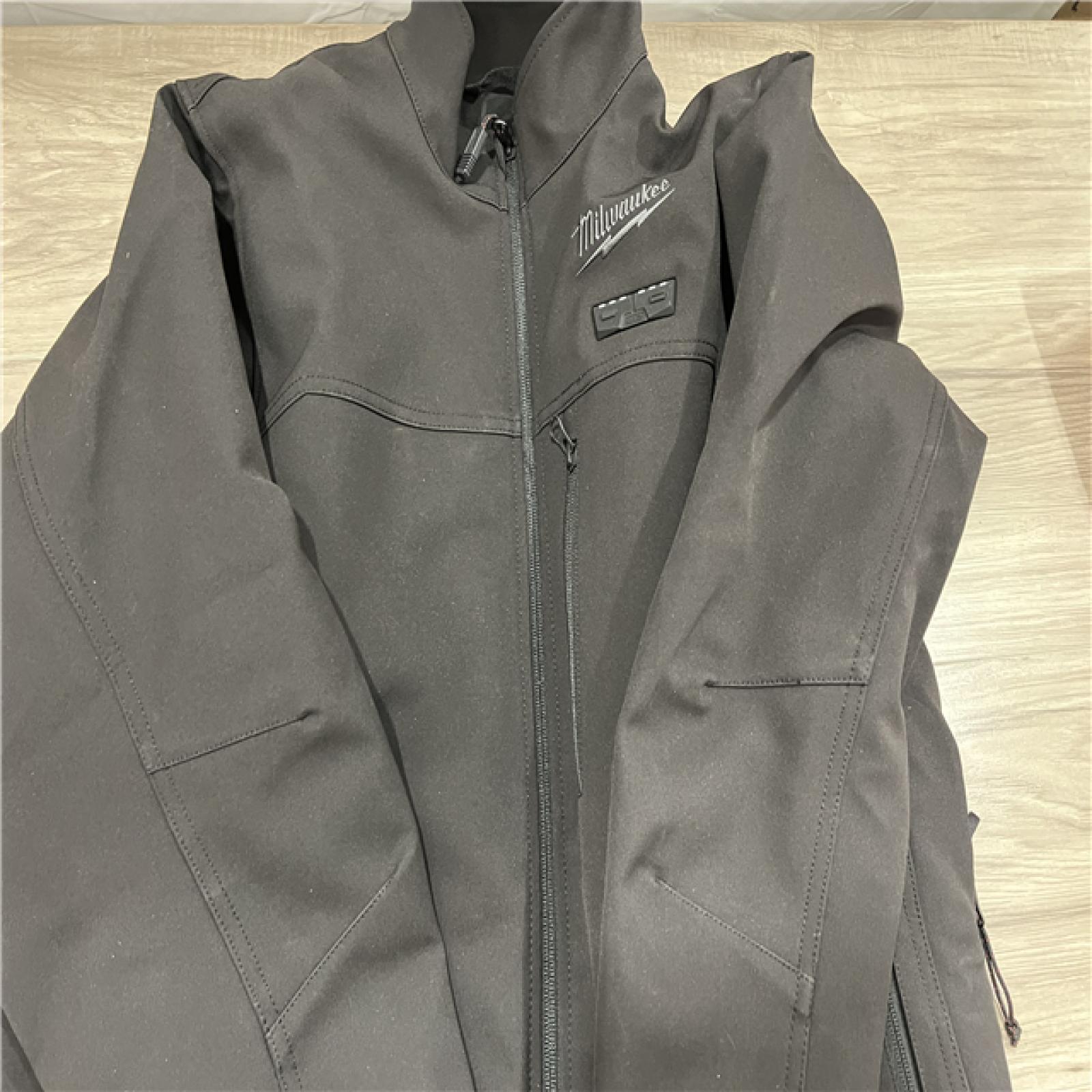 AS-IS Men's Medium M12 12-Volt Lithium-Ion Cordless Tough Shell Black Heated Jacket Kit with (1) 3.0 Ah Battery and Charger