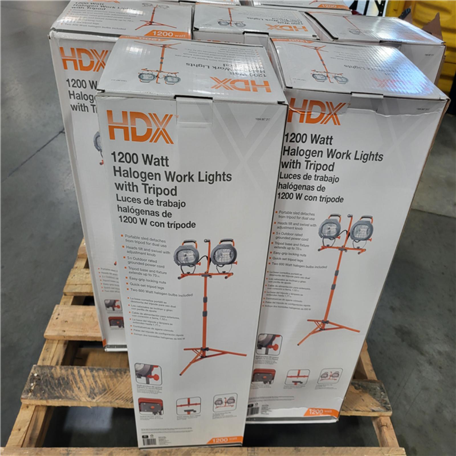 CALIFORNIA AS-IS 10 HALOGEN WORK LIGHTS WITH TRIPOD