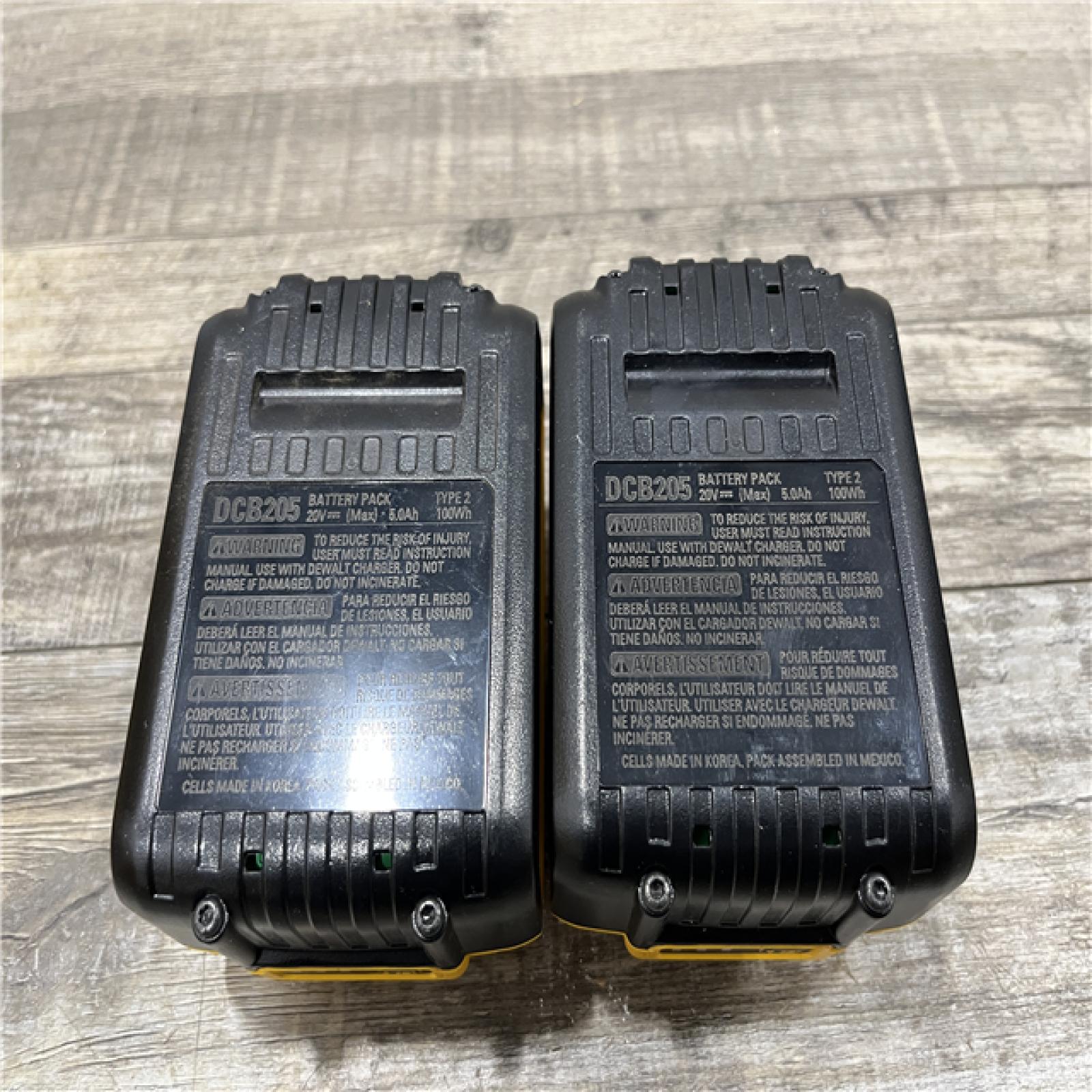 AS-IS DEWALT 20V MAX Lithium-Ion 5.0Ah Battery (2-Pack)