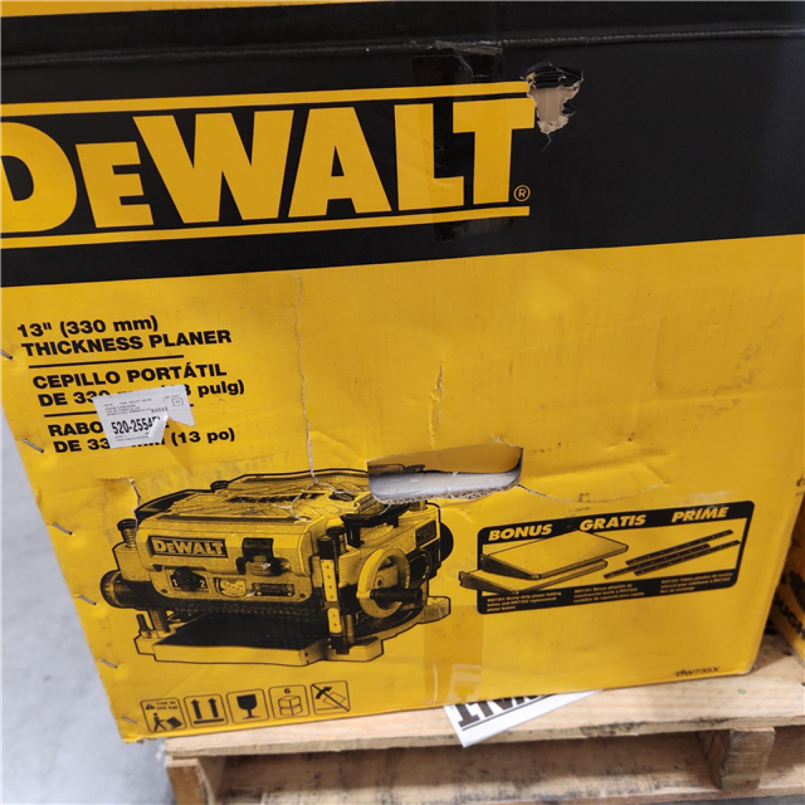 As-Is DEWALT 13-inch Three Knife Two Speed Thickness Planer