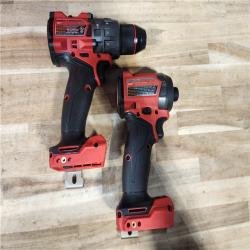 HOUSTON LOCATION - AS-IS (APPEARS LIKE NEW) Milwaukee  FUEL 18V Lithium-Ion Brushless Cordless Hammer Drill and Impact Driver Combo Kit