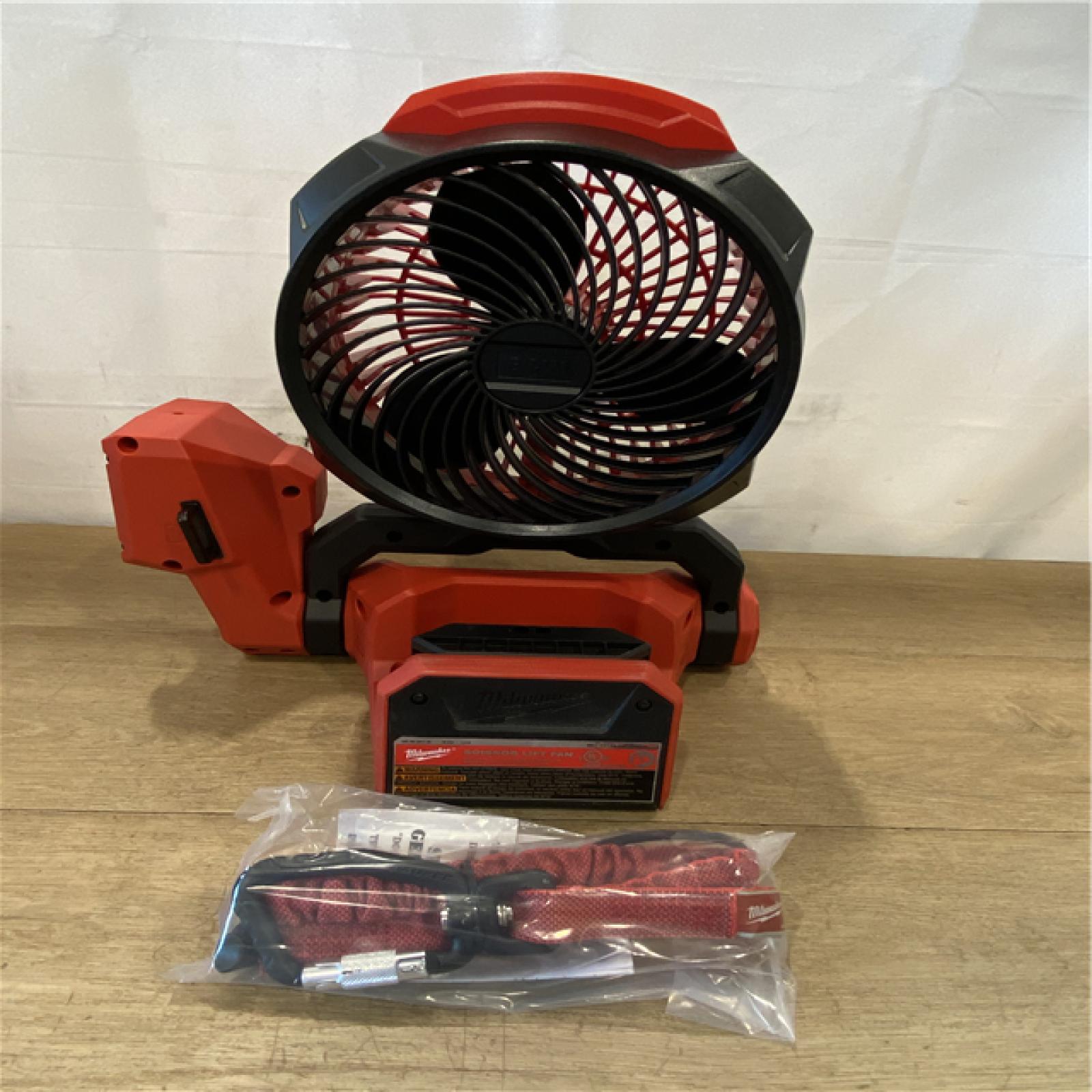 AS IS- MILWAUKEE 18-Volt Lithium-Ion Brushless Cordless Scissor Lift Fan (Tool-Only)
