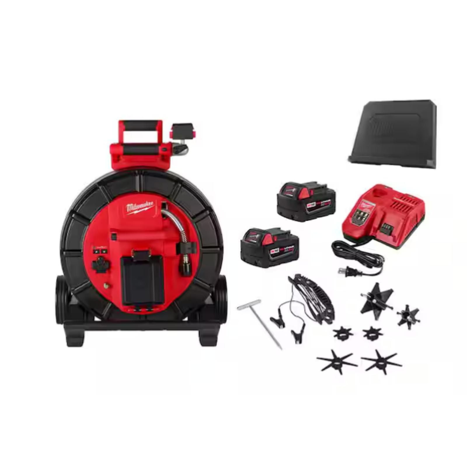 DALLAS LOCATION- NEW! Milwaukee M18 18-Volt Lithium-Ion Cordless 200 ft. Mid-Stiff Pipeline Sewer Camera System Kit