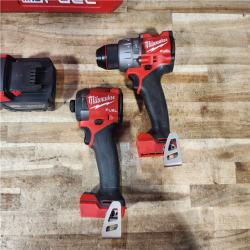 HOUSTON LOCATION - AS - IS Milwaukee FUEL 18V Lithium-Ion Brushless Cordless Hammer Drill and Impact Driver Combo Kit
