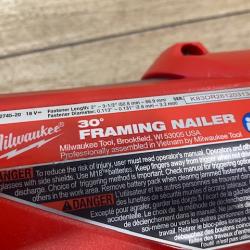 AS-IS Milwaukee FUEL 3-1/2 in. 18-Volt 30-Degree Lithium-Ion Brushless Cordless Framing Nailer (Tool-Only)