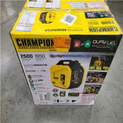 CALIFORNIA AS-IS CHAMPION 2500/1850-Watt Recoil Start Gasoline/Propane Powered Dual Fuel Inverter Generator with Quiet Technology and CO Shield