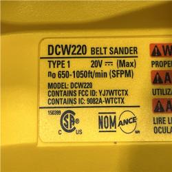 AS-IS DEWALT 20V MAX* XR Brushless Cordless Belt Sander (Tool-Only)