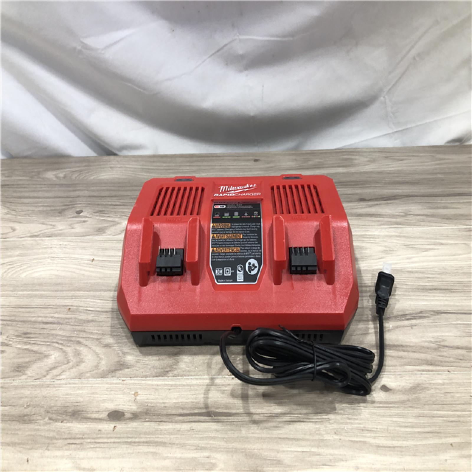 AS-IS Milwaukee 18-Volt Lithium-Ion Dual Bay Rapid Battery Charger (Tool-Only)