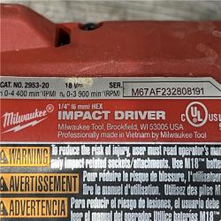 AS-IS Milwaukee FUEL 18V Lithium-Ion Brushless Cordless 1/4 in. Hex Impact Driver Kit