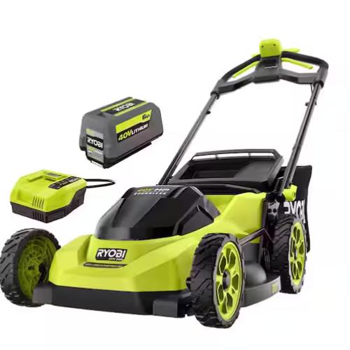 DALLAS LOCATION- NEW!- RYOBI 40V HP Brushless 20 in. Cordless Electric Battery Walk Behind Self-Propelled Lawn Mower with 6.0 Ah Battery and Charger