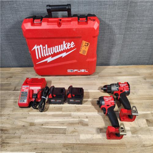 HOUSTON LOCATION - AS-IS MILWAUKEE FUEL 18V Lithium-Ion Brushless Cordless Hammer Drill and Impact Driver Combo Kit (2-Tool) with 2 Batteries