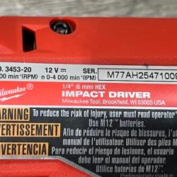 AS-IS Milwaukee FUEL 12-Volt Lithium-Ion Brushless Cordless Hammer Drill and Impact Driver Combo Kit