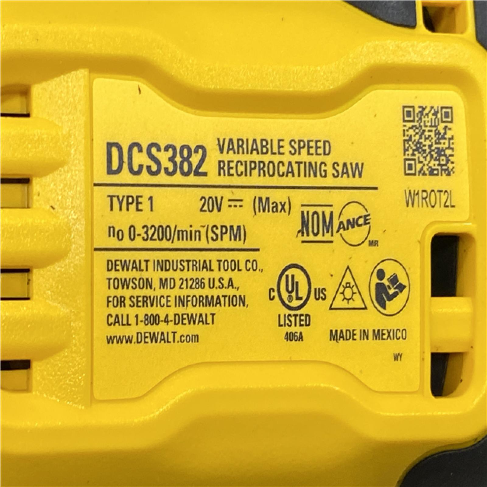 AS-IS DEWALT 20V MAX XR Cordless Brushless Reciprocating Saw (Tool Only)