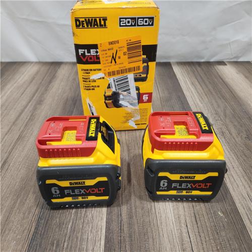 AS-IS DEWALT FLEXVOLT 20V/60V MAX Lithium-Ion 6.0Ah Battery Pack (2 Pack)