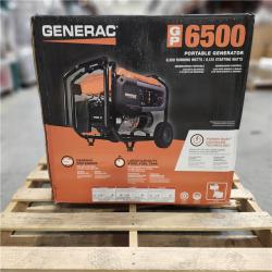DALLAS LOCATION - AS-IS Generac GP 6500-Watt Recoil Start Gas-Powered Portable Generator