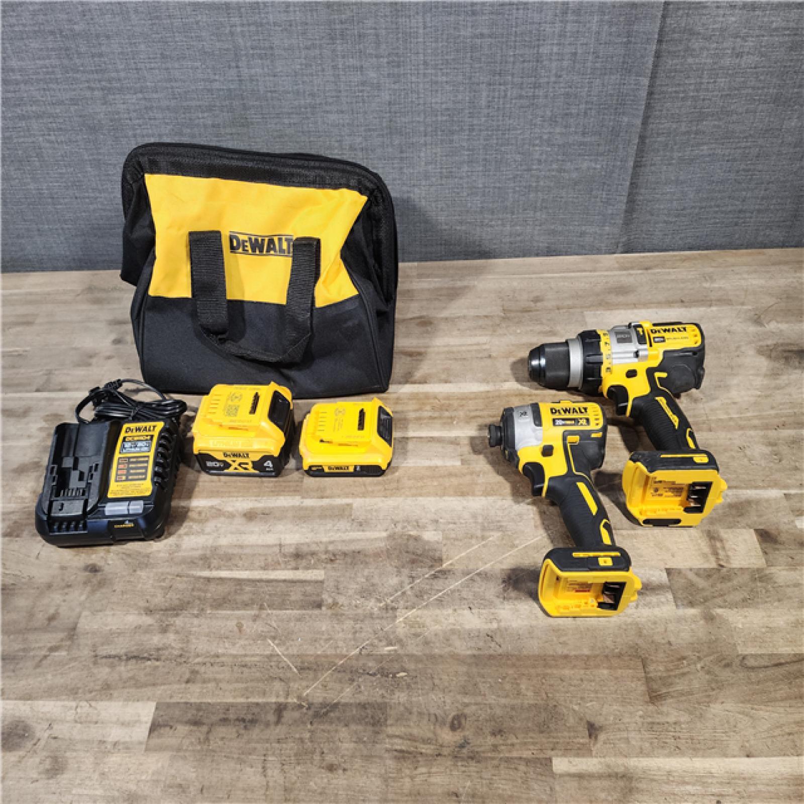HOUSTON LOCATION - AS-IS DEWALT 2 TOOL COMBO KIT W/ (2) BATTERY & CHARGER