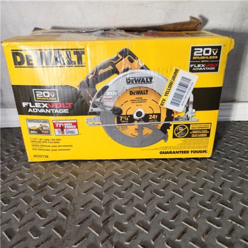 Houston location- AS-IS Dewalt 20V MAX 7-1/4 Brushless Cordless Circular Saw with Flexvolt Advantage Bare Tool Only
