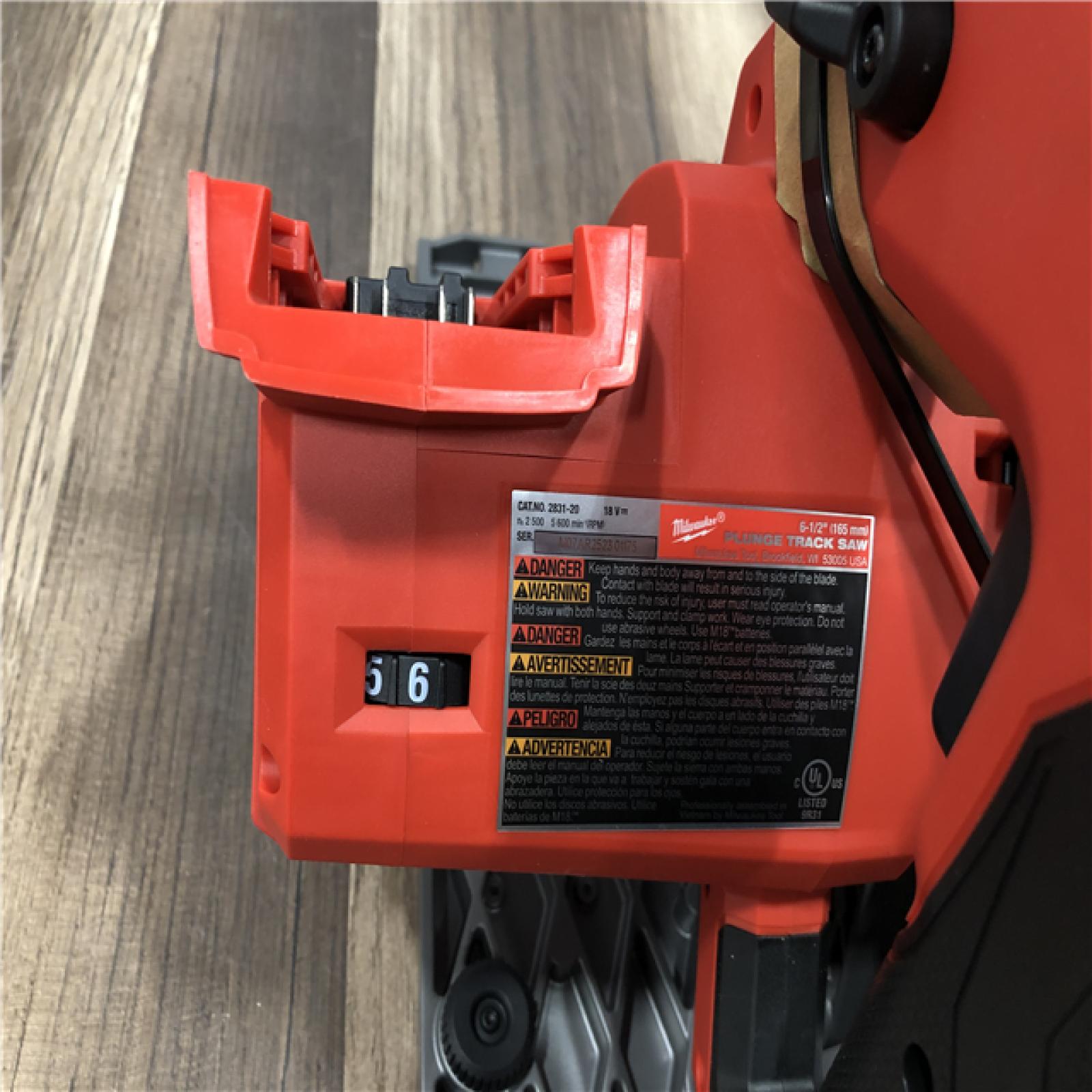 AS-IS Milwaukee FUEL 18V Lithium-Ion Cordless Brushless 6-1/2 in. Plunge Cut Track Saw (Tool-Only)