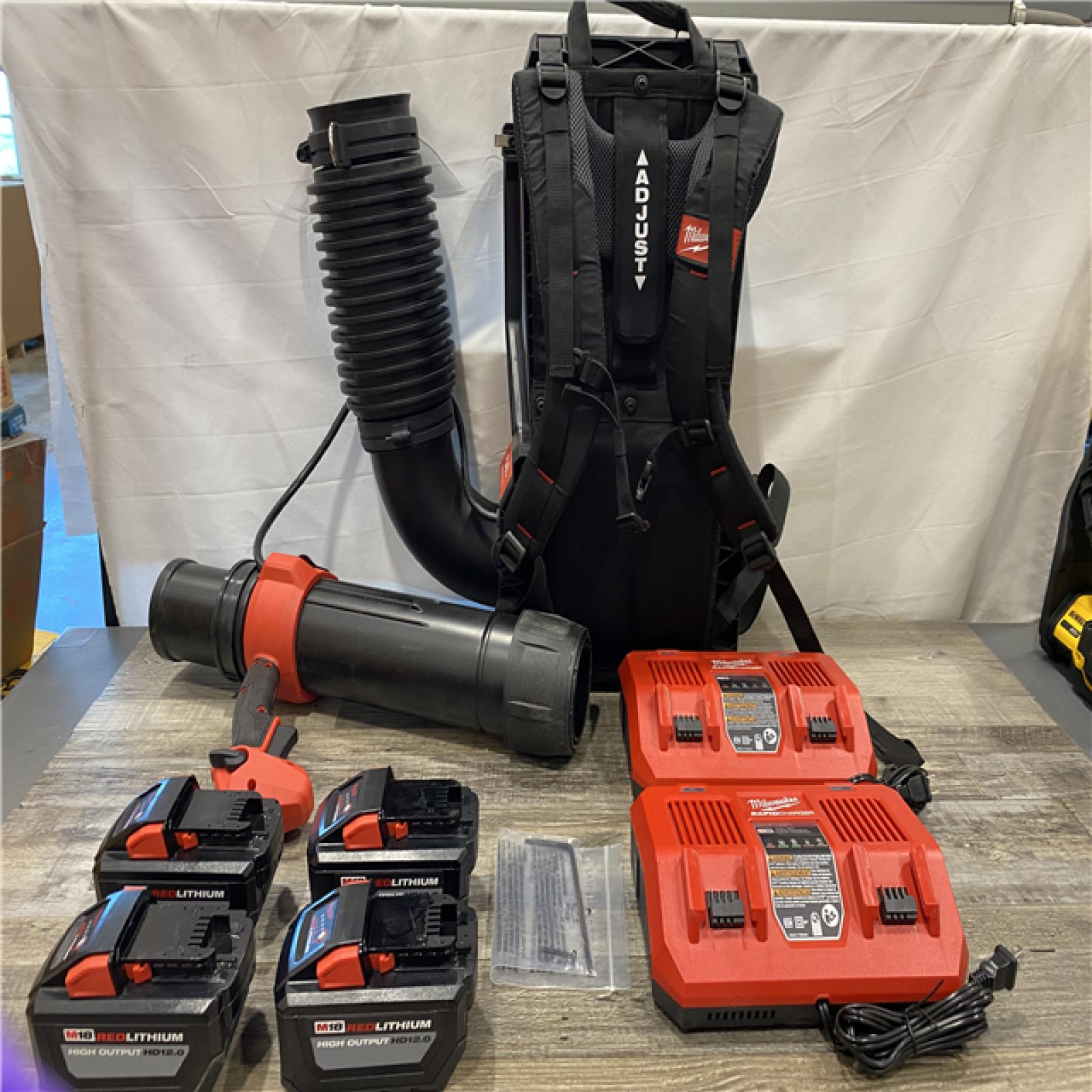 AS-IS Milwaukee FUEL 155 MPH 650 CFM 18V Brushless Cordless Dual Battery Backpack Blower Kit