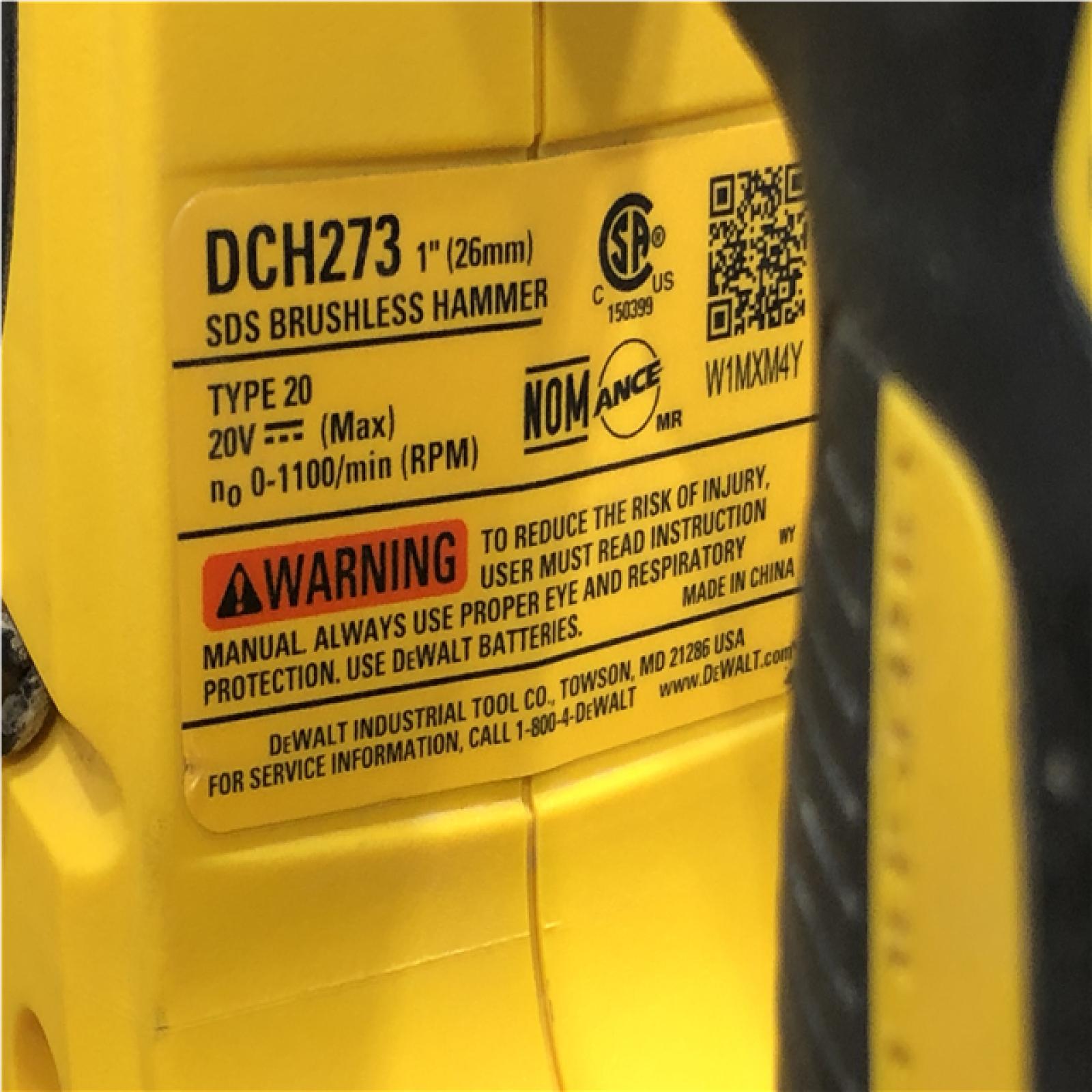 AS-IS DEWALT 20V MAX XR Cordless Brushless 1 in. SDS Plus L-Shape Rotary Hammer (Tool Only)