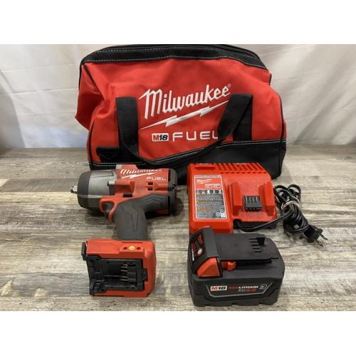 AS-IS Milwaukee FUEL 18V Lithium-Ion Brushless Cordless 1/2 in. Impact Wrench w/Friction Ring Kit
