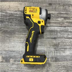 AS-IS DEWALT ATOMIC 20V MAX Cordless Brushless Compact 1/4 in. Impact Driver (Tool Only)