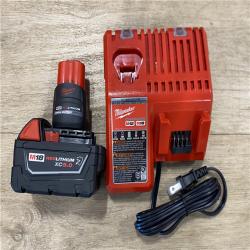AS-IS MILWAUKEE M18 FUEL 18V Cordless Mid Torque 1/2 in. Impact Wrench W/ M12 FUEL 3/8 in. Ratchet & Battery/Charger Combo Kit