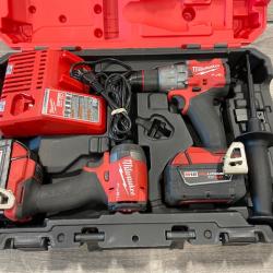 AS-IS Milwaukee FUEL 18V Lithium-Ion Brushless Cordless Hammer Drill and Impact Driver Combo Kit