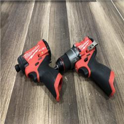 AS-IS Milwaukee FUEL 12-Volt Lithium-Ion Brushless Cordless Hammer Drill and Impact Driver Combo Kit